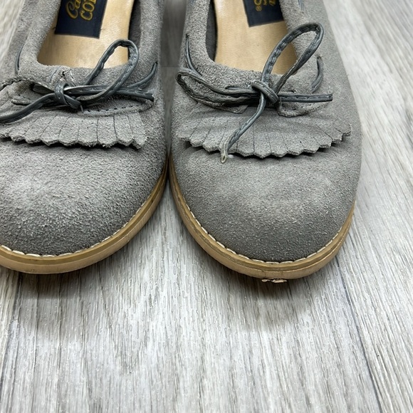 California Cobblers 1970s Suede wood Block Heel Pumps - Picture 3 of 13